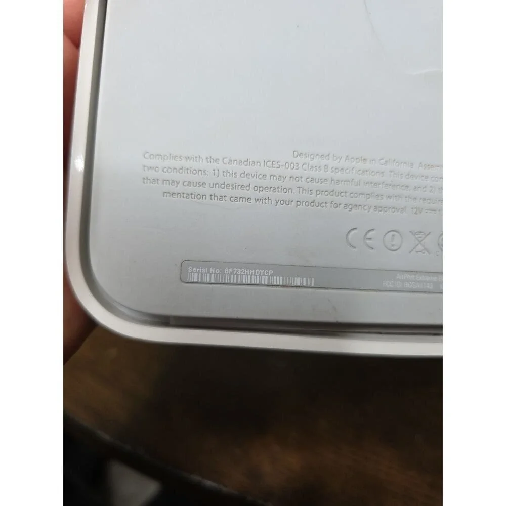 Apple AirPort Extreme Base Station 2nd Gen A1143 Wifi Router - Reset - Fast Ship
